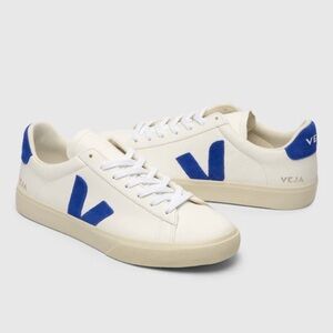 Veja White and Blue Sneakers